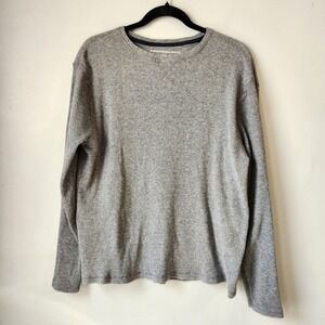 International Report Mens XXL/2XL Gray Waffle‎ Knit Long Sleeve Shirt